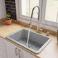 ALFI Brand 27" x 18" Fireclay Undermount / Drop In Firelcay Kitchen Sink