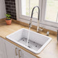 ALFI Brand 27" x 18" Fireclay Undermount / Drop In Firelcay Kitchen Sink