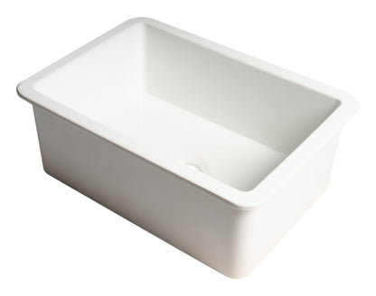 ALFI Brand 27" x 18" Fireclay Undermount / Drop In Firelcay Kitchen Sink