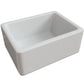 LaToscana  Reversible Farmhouse Apron Front 24-in x 18-in White Single Bowl Fireclay Kitchen Sink