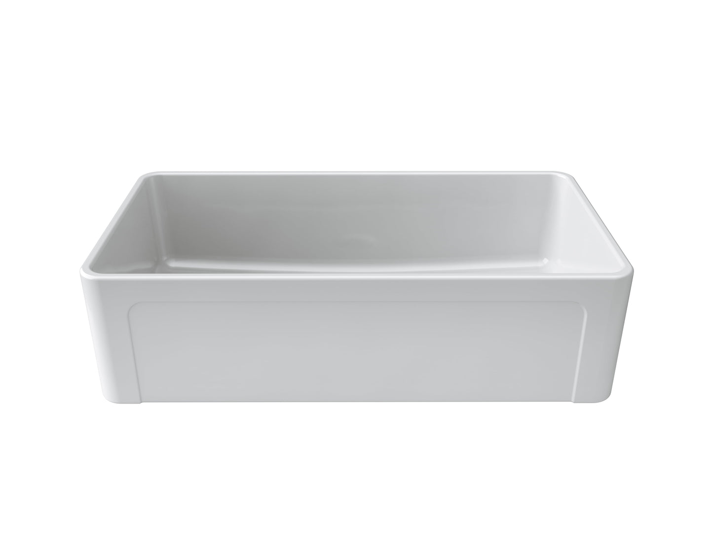 LaToscana 36" Reversible Single Bowl Farmhouse Apron Fireclay Sink LTW3619W