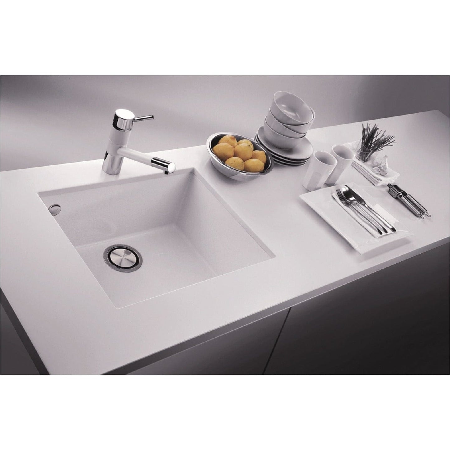 LaToscana Plados 23" x 18" Single Basin Granite Undermount Sink ON6010ST