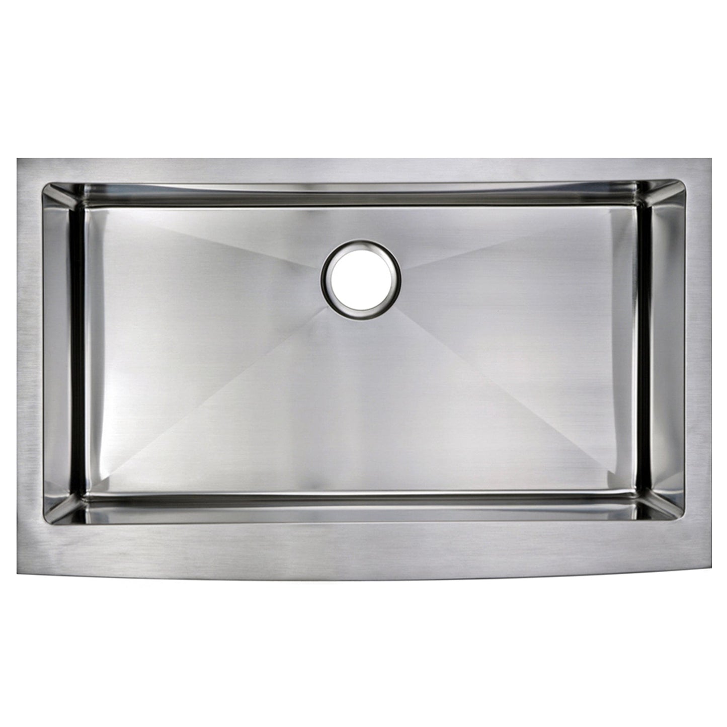 Water Creation 36 Inch X 22 Inch 15mm Corner Radius 60/40 Double Bowl Stainless Steel Hand Made Apron Front Kitchen Sink