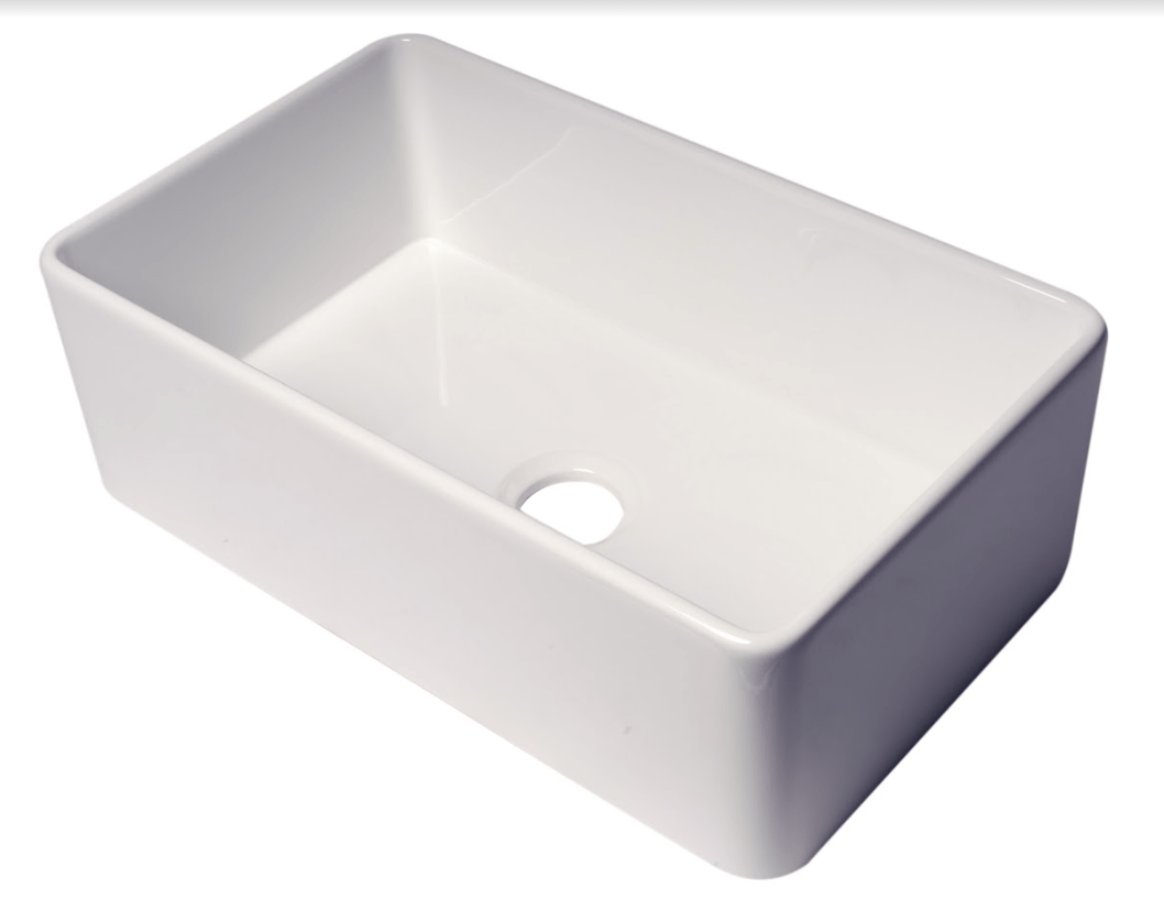 ALFI brand ABF3018-W 30" Farmhouse Single Basin Fireclay Kitchen - White