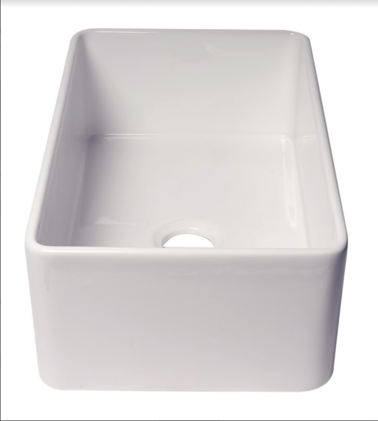 ALFI brand ABF3018-W 30" Farmhouse Single Basin Fireclay Kitchen - White