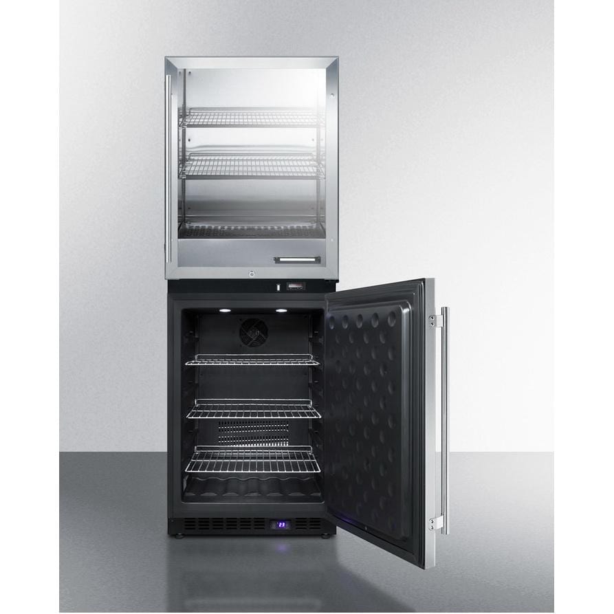 Summit FRBW51 Upper Warming Cabinet and Lower All-Freezer