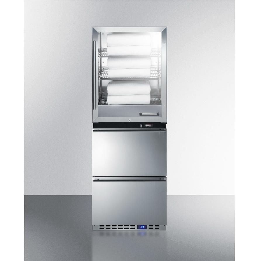 Summit RFBW62D Upper Warming Cabinet And Lower All-Refrigerator