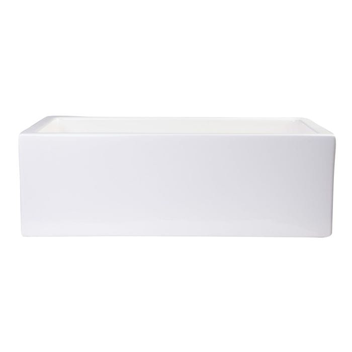 ALFI brand AB3018SB 30" Smooth Solid Thick Wall Fireclay One Bowl Farm Sink