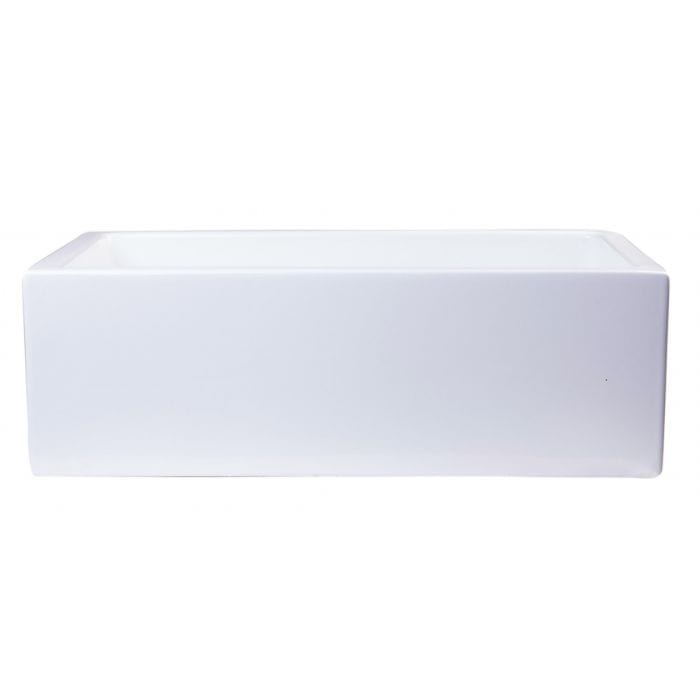 ALFI brand AB3018SB 30" Smooth Solid Thick Wall Fireclay One Bowl Farm Sink