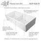 ALFI brand AB3918DB 39" Smooth Apron Thick Wall Fireclay Double Bowl Farm Sink