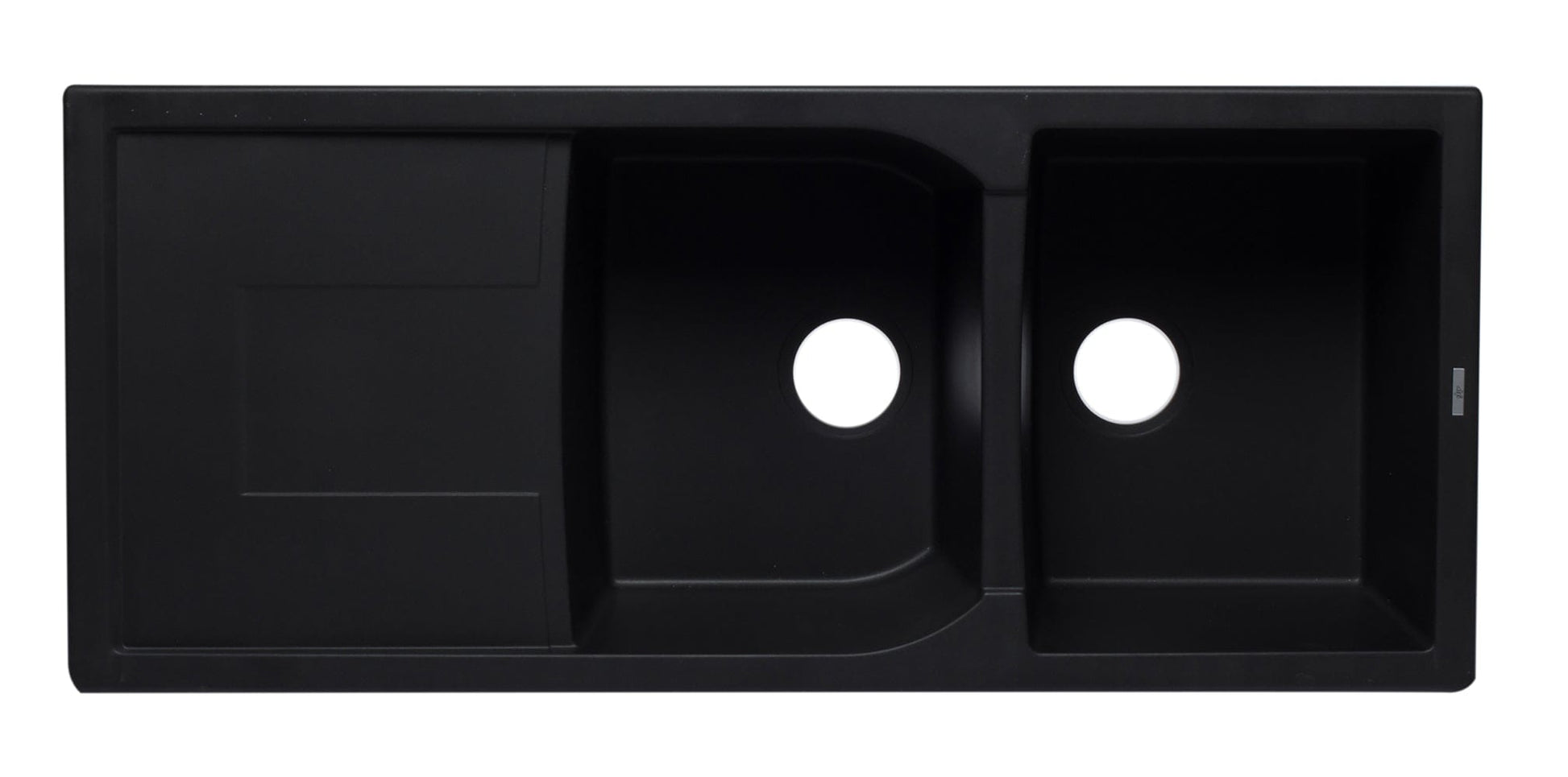 ALFI Black 46 Double Bowl Granite Composite Kitchen Sink with