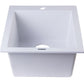 ALFI brand AB1720DI 17" Drop-In Rectangular Granite Composite Kitchen Prep Sink