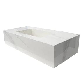 Barclay Precious 40" Wall-Hung Sink with Invisible Drain, Carrara