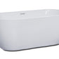 ALFI brand AB8838 59 inch White Oval Acrylic Free Standing Soaking Bathtub