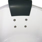 EAGO AM200  5' Rounded Modern Double Seat Corner Whirlpool Bath Tub with Fixtures