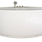 EAGO AM200  5' Rounded Modern Double Seat Corner Whirlpool Bath Tub with Fixtures