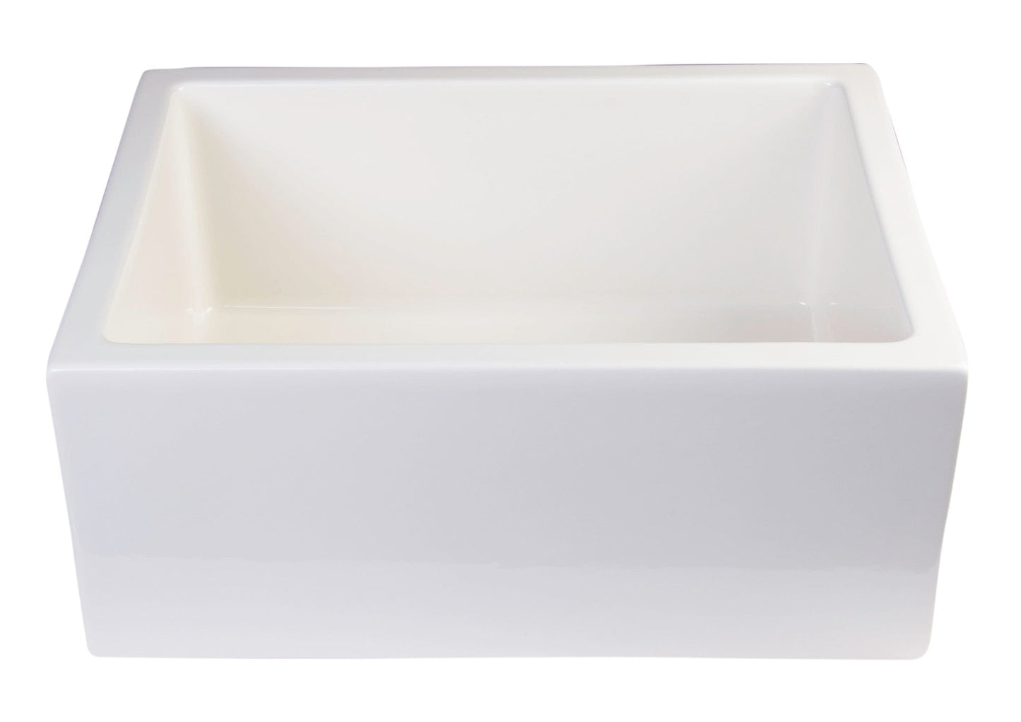 ALFI brand AB2418SB  24" Smooth Thick Wall Fireclay Single Bowl Farm Sink