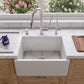 ALFI brand AB2418SB  24" Smooth Thick Wall Fireclay Single Bowl Farm Sink