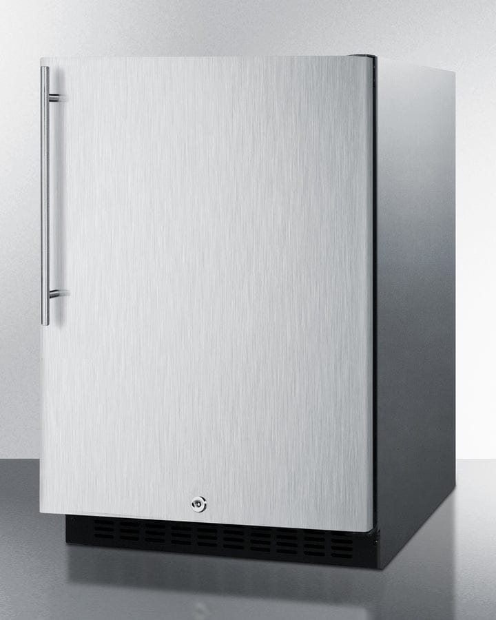 Summit 24 in. 4.8 cu. ft. Built-in/Freestanding Undercounter Refrigerator - Stainless Steel