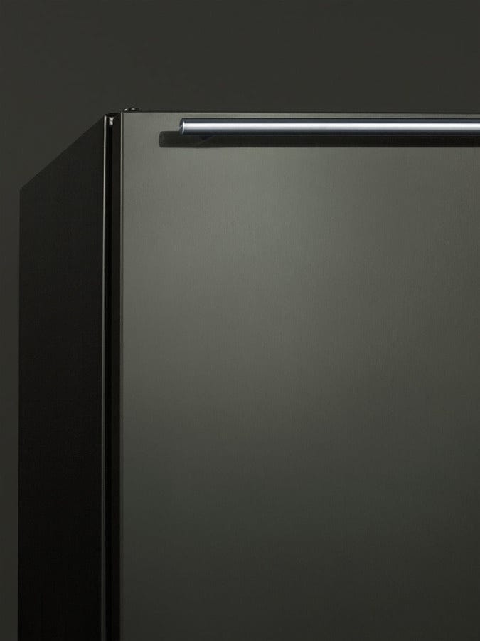 Summit 24 in. 4.8 cu. ft. Built-in/Freestanding Undercounter Refrigerator - Black Stainless Steel