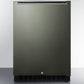 Summit 24 in. 4.8 cu. ft. Built-in/Freestanding Undercounter Refrigerator - Black Stainless Steel