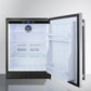 Summit 24 in. 4.2 cu. ft. Built-in/Freestanding Undercounter Refrigerator - Stainless Steel