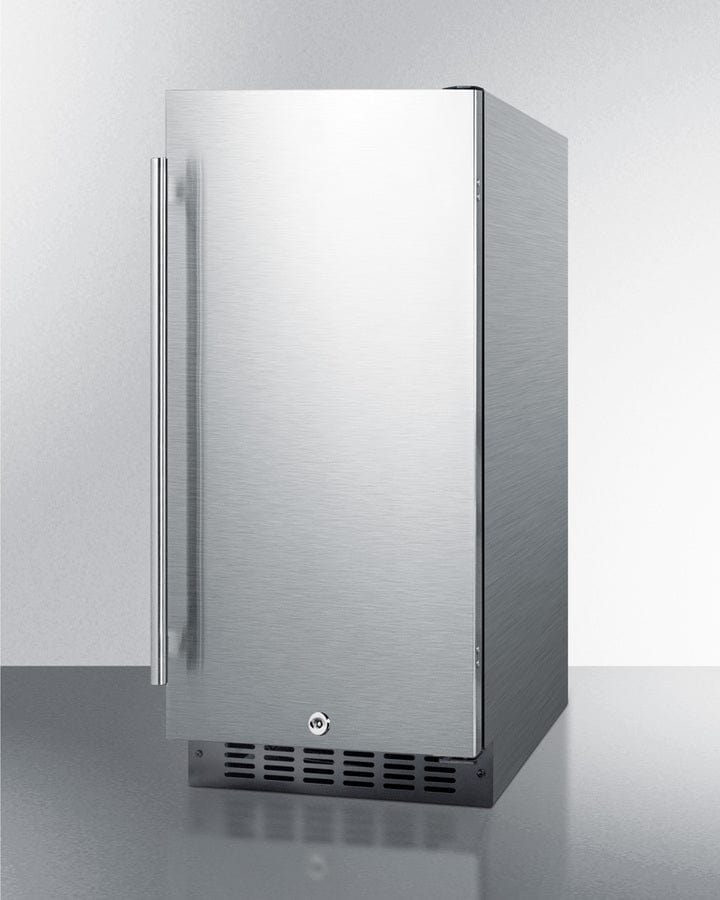 Summit 15 in. 2.2 cu. ft. Built-in/Freestanding Undercounter Refrigerator - Stainless Steel