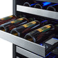 Summit 24 in. Undercounter Wine Cooler with Dual Zones & 46 Bottle Capacity - Stainless Steel