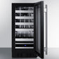 Summit 15 in. Compact Built-In/Freestanding Wine Cooler with Single Temperature Zone & Digital Control - Stainless Steel