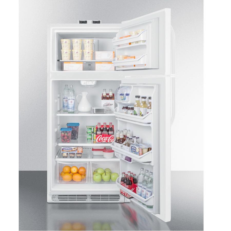 Summit BKRF18W Adjustable Thermostat Full-sized Refrigerator-freezer