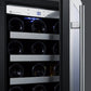 Summit Classic 15 in. Undercounter Wine Cooler with Single Zone & 34 Bottle Capacity Stainless Steel