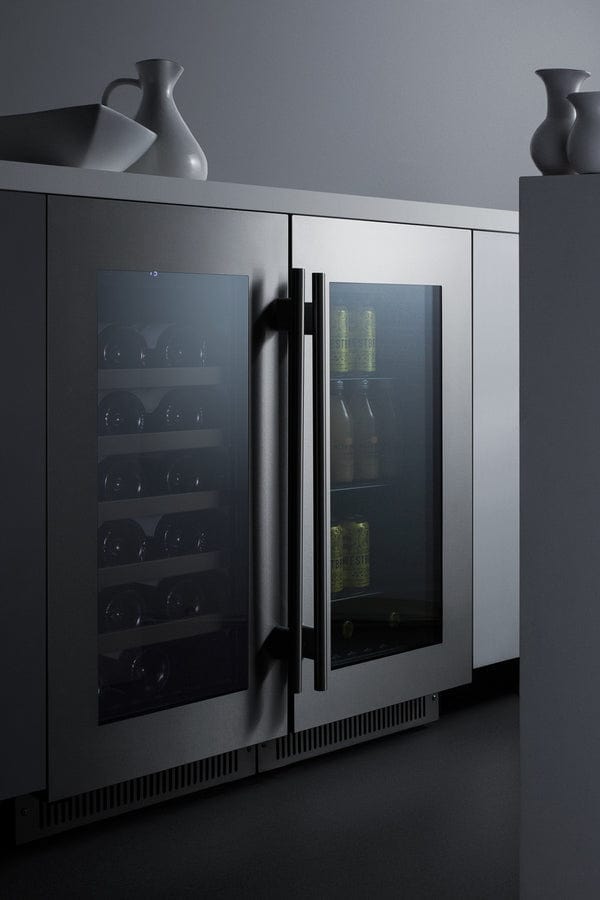 Summit Classic Series 18 in. Undercounter Wine Cooler with Single Zone & 29 Bottle Capacity - Stainless Steel