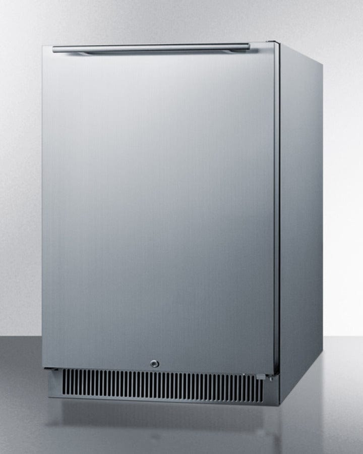 Summit 24 in. 5.5 cu. ft. Outdoor Built-in/Freestanding Undercounter Refrigerator - Stainless Steel