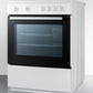 Summit Classic 24 in. 2.4 cu. ft. Oven Freestanding Electric Range with 4 Smoothtop Burners - White