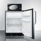 Summit MRF663BSSTB Combination Refrigerator-Freezer-Microwave