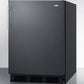 Summit 24 in. 5.1 cu. ft. Built-in/Freestanding Undercounter Refrigerator - Black