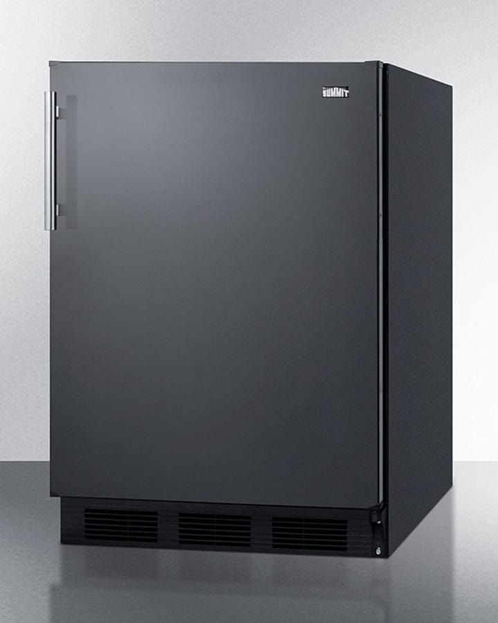 Summit 24 in. 5.1 cu. ft. Built-in/Freestanding Undercounter Refrigerator - Black