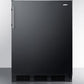 Summit 24 in. 5.1 cu. ft. Built-in/Freestanding Undercounter Refrigerator - Black