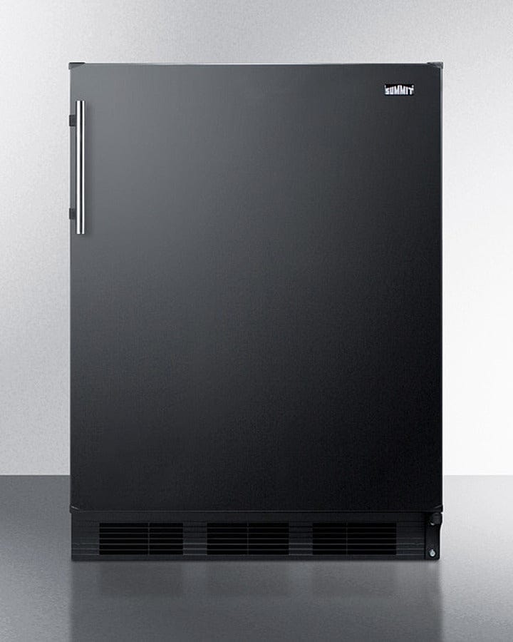 Summit 24 in. 5.1 cu. ft. Built-in/Freestanding Undercounter Refrigerator - Black