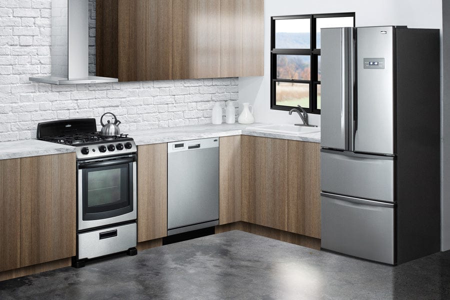 Summit White 20 in. 2.3 cu. ft. Oven Slide-In Electric Range with 4 Smoothtop Burners - White