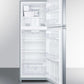 Summit 26 in. 12.9 cu. ft. Counter Depth Top Freezer Refrigerator with Ice Maker - Stainless Steel