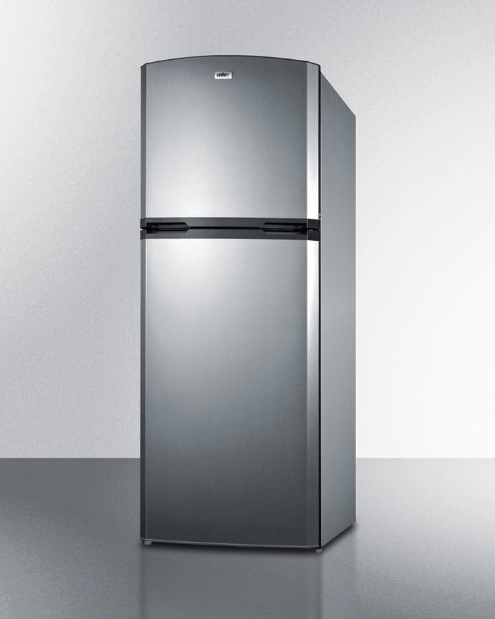 Summit 26 in. 12.9 cu. ft. Counter Depth Top Freezer Refrigerator with Ice Maker - Stainless Steel