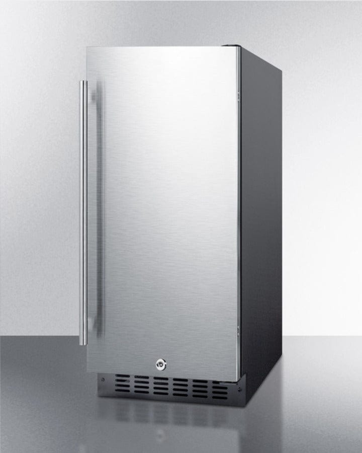 Summit 15 in. 3.0 cu. ft. Built-in/Freestanding Undercounter Refrigerator - Stainless Steel