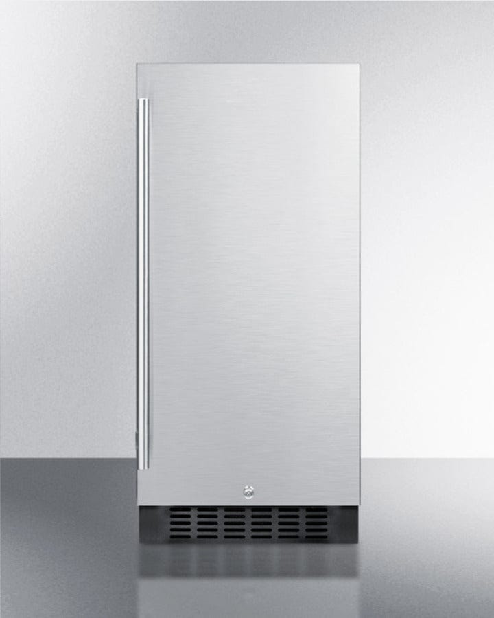 Summit 15 in. 3.0 cu. ft. Built-in/Freestanding Undercounter Refrigerator - Stainless Steel