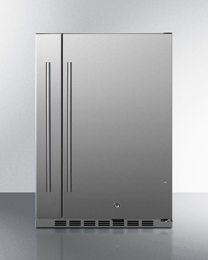 Summit 24 in. 3.1 cu. ft. Built-in/Freestanding Undercounter Refrigerator - Stainless Steel