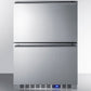 Summit 24 in. 3.4 cu. ft. Double Refrigerator Drawers - Stainless Steel