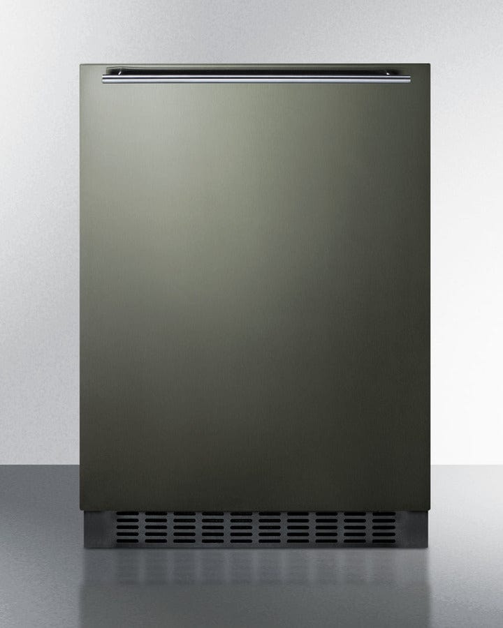 Summit 24 in. 4.6 cu. ft. Built-in/Freestanding Undercounter Refrigerator - Black Stainless Steel