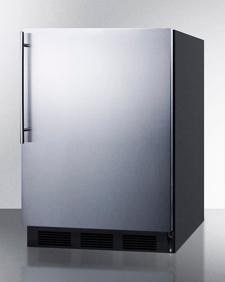 Summit 24 in. 5.5 cu. ft. Freestanding Compact Refrigerator Right Hinged - Stainless Steel