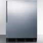 Summit 24 in. 5.5 cu. ft. Freestanding Compact Refrigerator Right Hinged - Stainless Steel