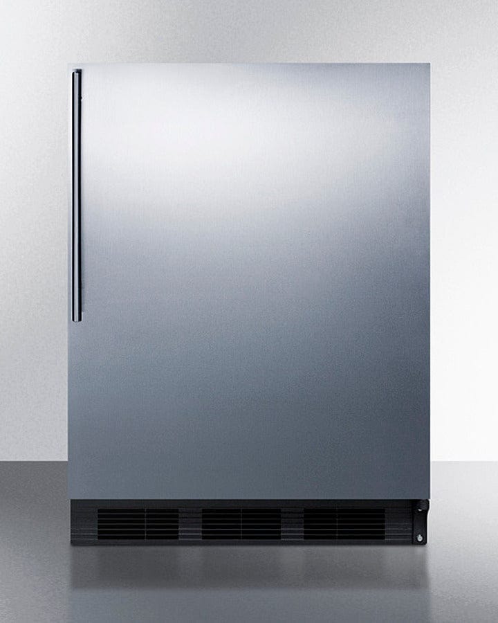 Summit 24 in. 5.5 cu. ft. Freestanding Compact Refrigerator Right Hinged - Stainless Steel